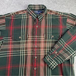 Vintage Polo Ralph Lauren Whitfield Flannel Shirt Men's XL 90's Tartan Plaid Y2K